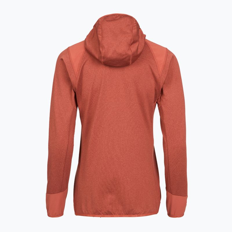 Дамски трекинг суитшърт Salewa Agner Hybrid PL/DST FZ Hoody etruscan red melange 2