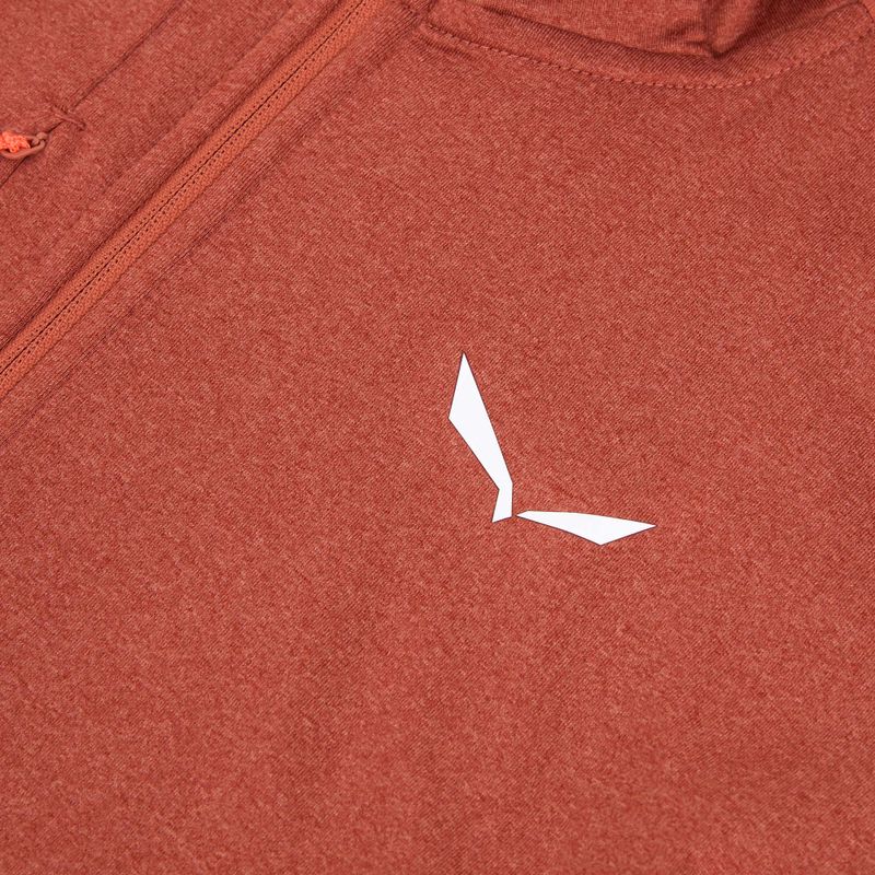 Дамски трекинг суитшърт Salewa Agner Hybrid PL/DST FZ Hoody etruscan red melange 3