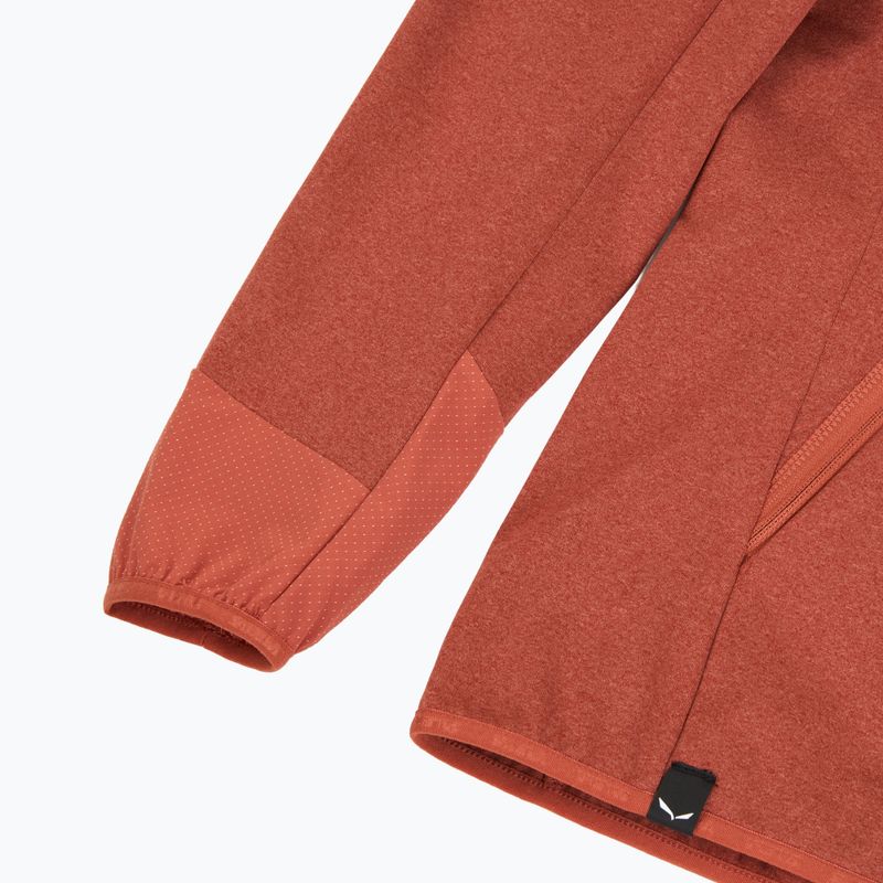 Дамски трекинг суитшърт Salewa Agner Hybrid PL/DST FZ Hoody etruscan red melange 4