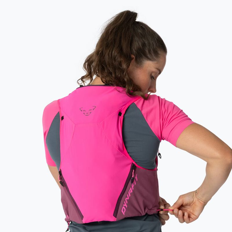 Жилетка за бягане DYNAFIT Alpine 8 Vest pink glo/amaranth 4