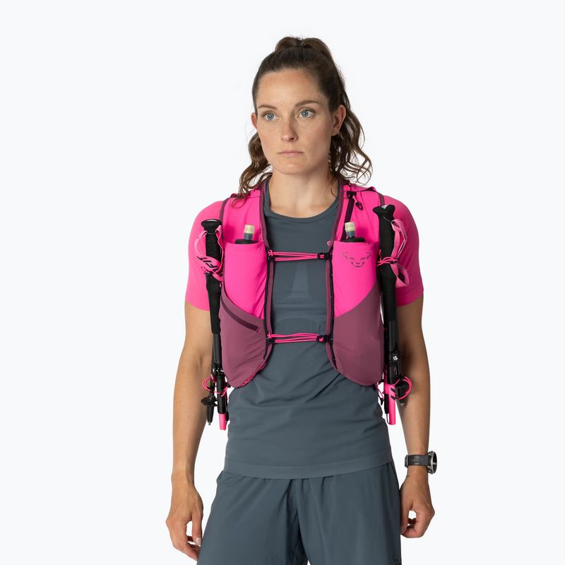 Жилетка за бягане DYNAFIT Alpine 15 Vest pink glo/amaranth 2