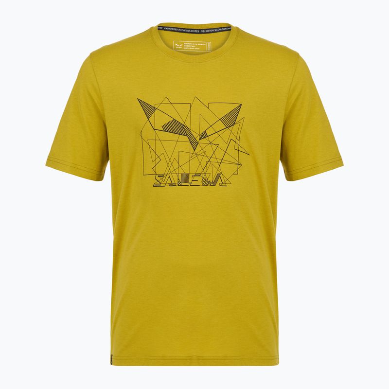 Мъжка тениска Salewa Eagle Geometric olive oil