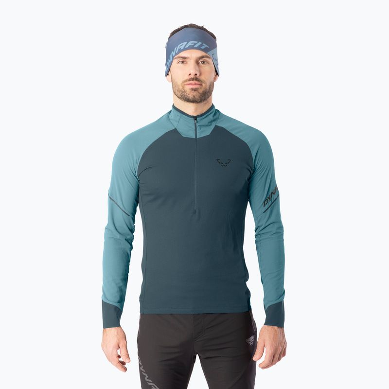 Мъжки суитшърт за бягане Dynafit Alpine LS 1/2 Zip Tee smoke blue/0720/3162