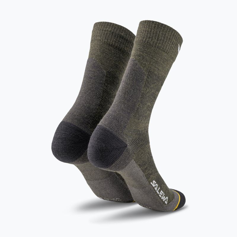 Мъжки чорапи Salewa Ortles AM Crew dark olive 2