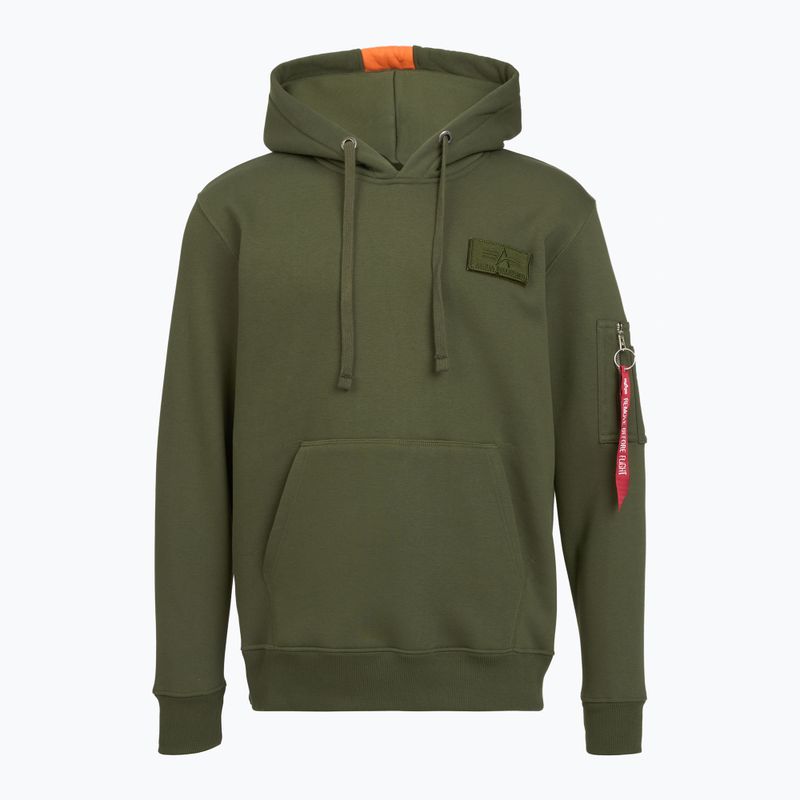 Мъжка качулка Alpha Industries Red Stripe Hoodie dark green