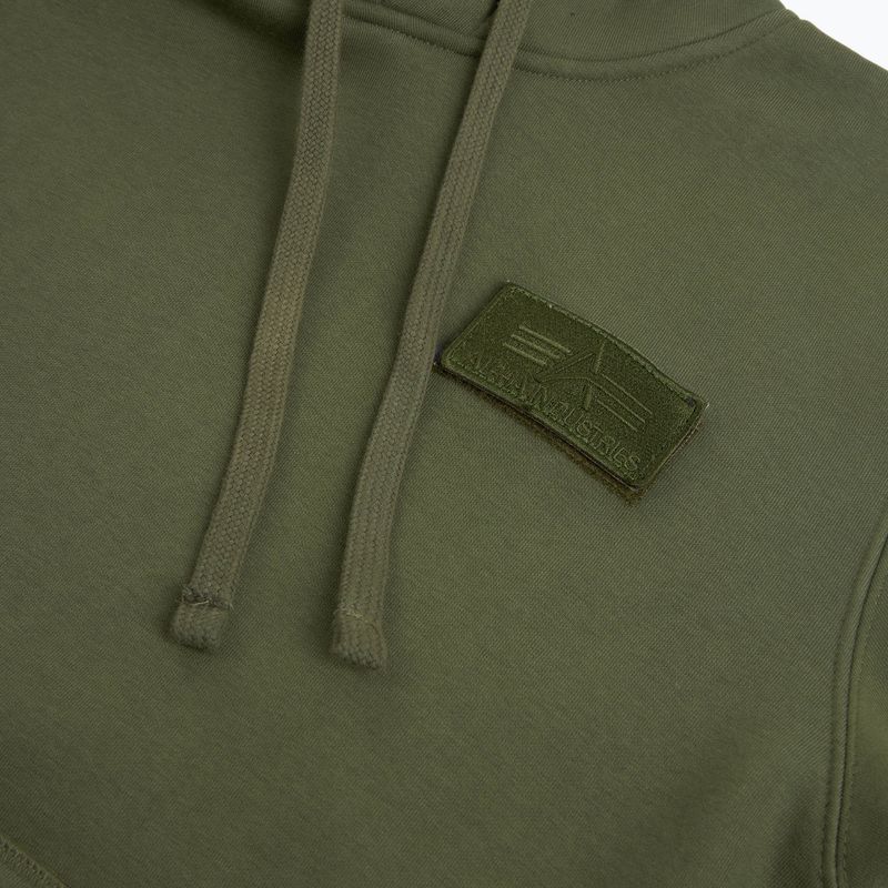 Мъжка качулка Alpha Industries Red Stripe Hoodie dark green 3