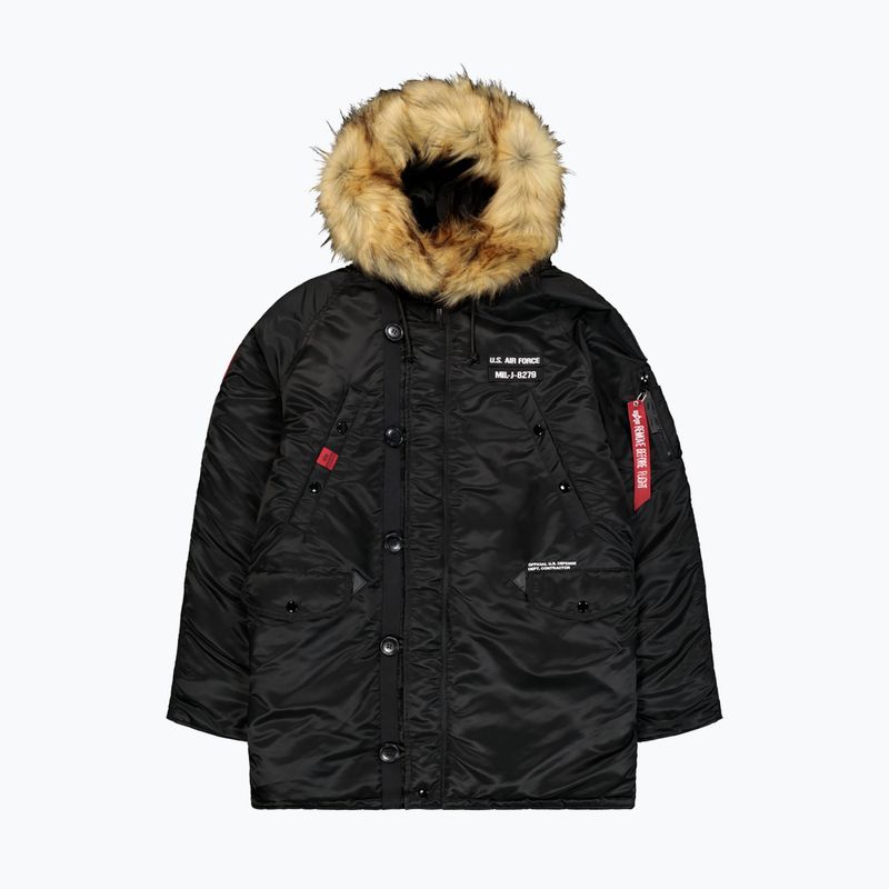 Alpha Industries мъжко яке N3B Airborne с качулка черно 7