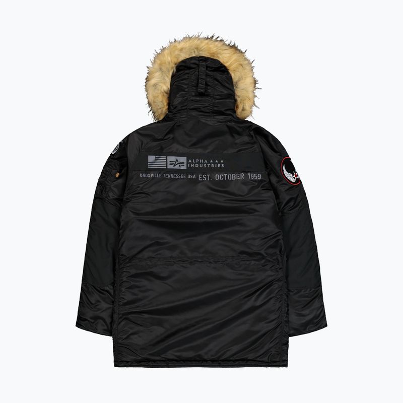 Alpha Industries мъжко яке N3B Airborne с качулка черно 8
