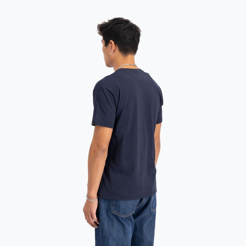 Мъжка тениска Alpha Industries Basic Small Logo в синьо 5