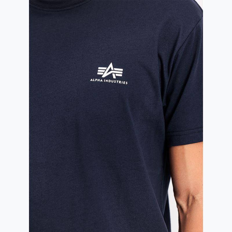 Мъжка тениска Alpha Industries Basic Small Logo в синьо 6