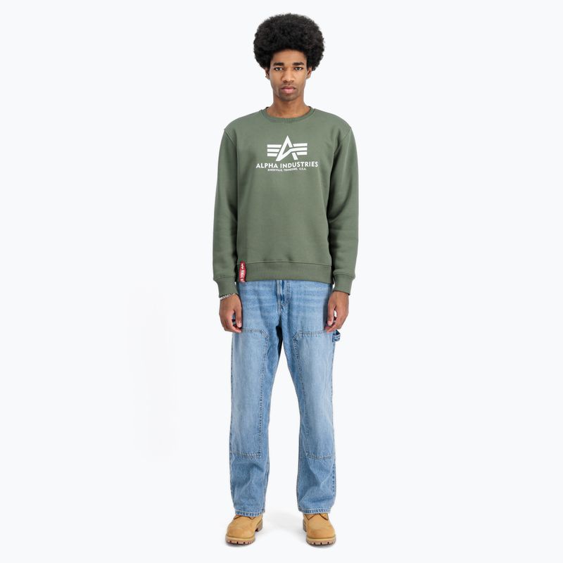 Alpha Industries мъжки суитшърт Basic тъмно маслинен 2