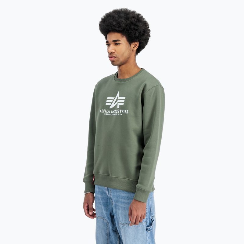 Alpha Industries мъжки суитшърт Basic тъмно маслинен 4