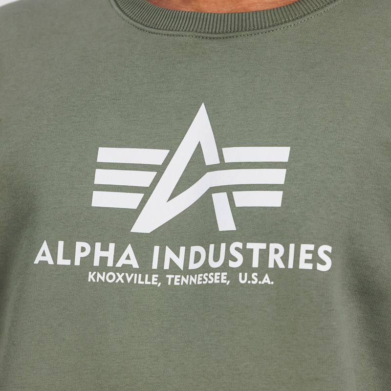 Alpha Industries мъжки суитшърт Basic тъмно маслинен 6