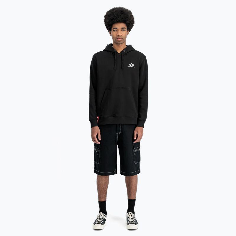 Alpha Industries Basic Small Logo Hoodie black - мъжки 2