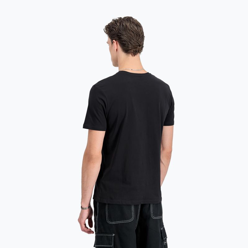 Мъжка тениска Alpha Industries Basic Small Logo черна/неоново оранжева 3