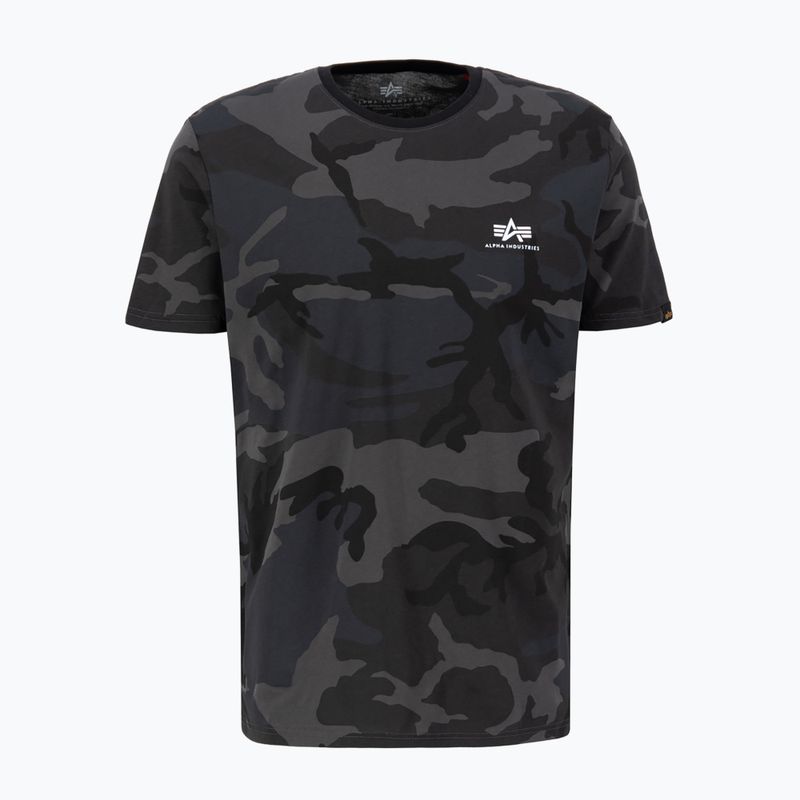 Мъжка тениска Alpha Industries Basic Small Logo Camo Black 4