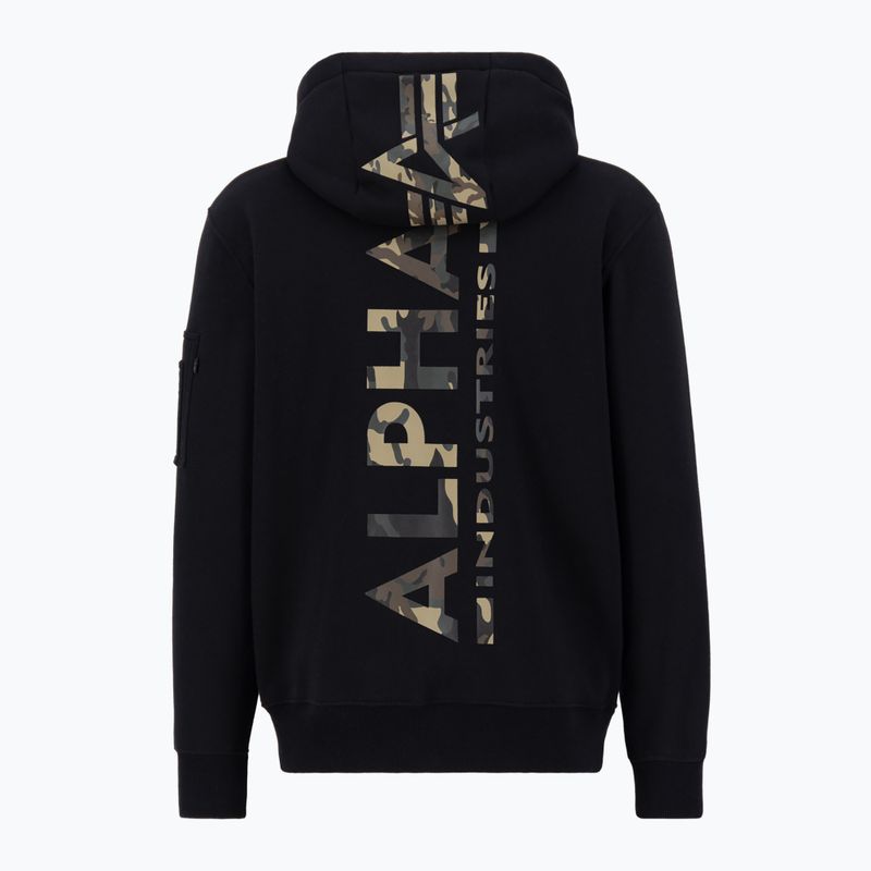 Мъжки суитшърт Alpha Industries Back Print Camo black/woodland 4