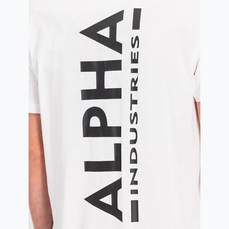 Alpha Industries мъжка тениска Backprint бяла 7
