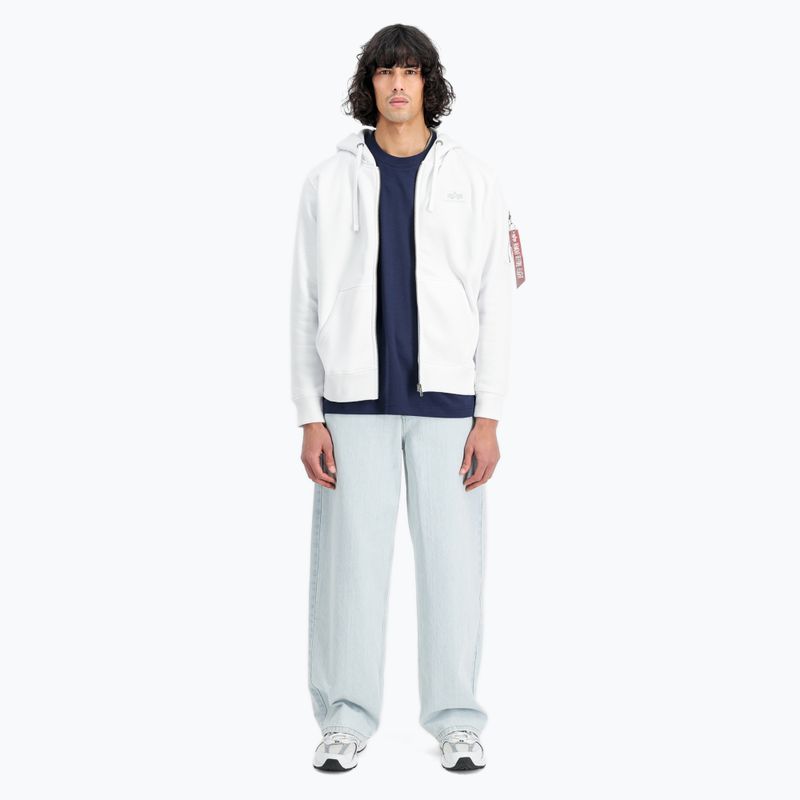 Alpha Industries мъжки суитшърт Back Print Zip бял 2