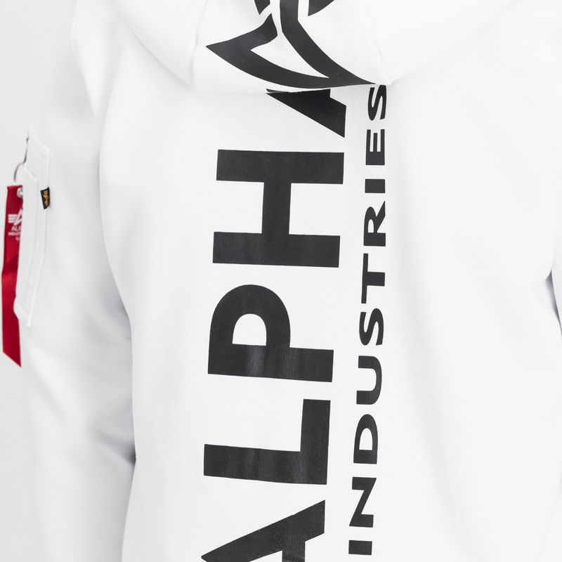 Alpha Industries мъжки суитшърт Back Print Zip бял 7