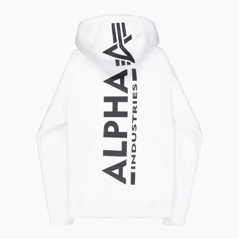 Alpha Industries мъжки суитшърт Back Print Zip бял 9