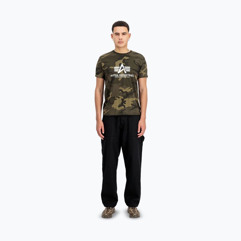 Alpha Industries Basic Camo маслинова камуфлажна поло риза за мъже 2
