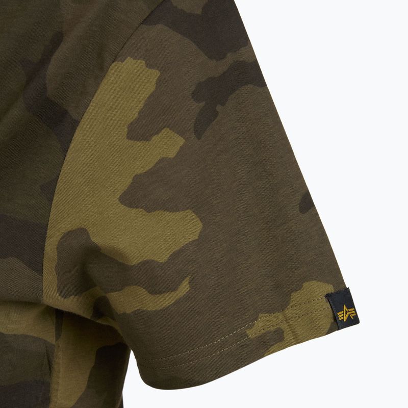 Alpha Industries Basic Camo маслинова камуфлажна поло риза за мъже 6