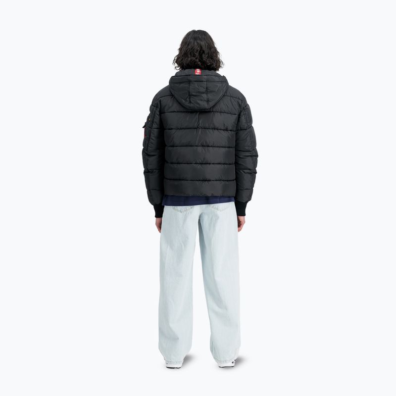 Alpha Industries мъжко яке с качулка с изкуствен пух черно 3