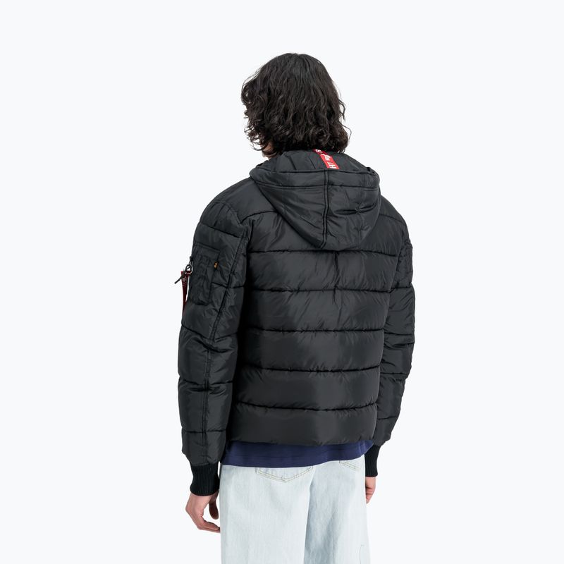 Alpha Industries мъжко яке с качулка с изкуствен пух черно 4