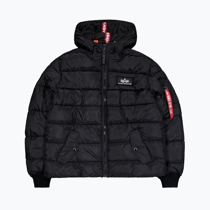 Alpha Industries мъжко яке с качулка с изкуствен пух черно 8
