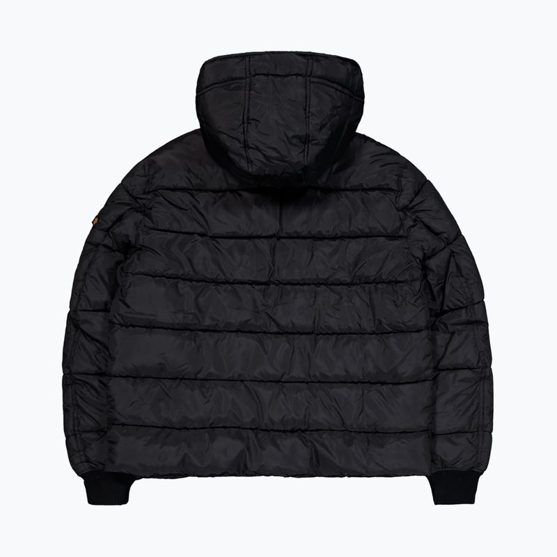 Alpha Industries мъжко яке с качулка с изкуствен пух черно 9