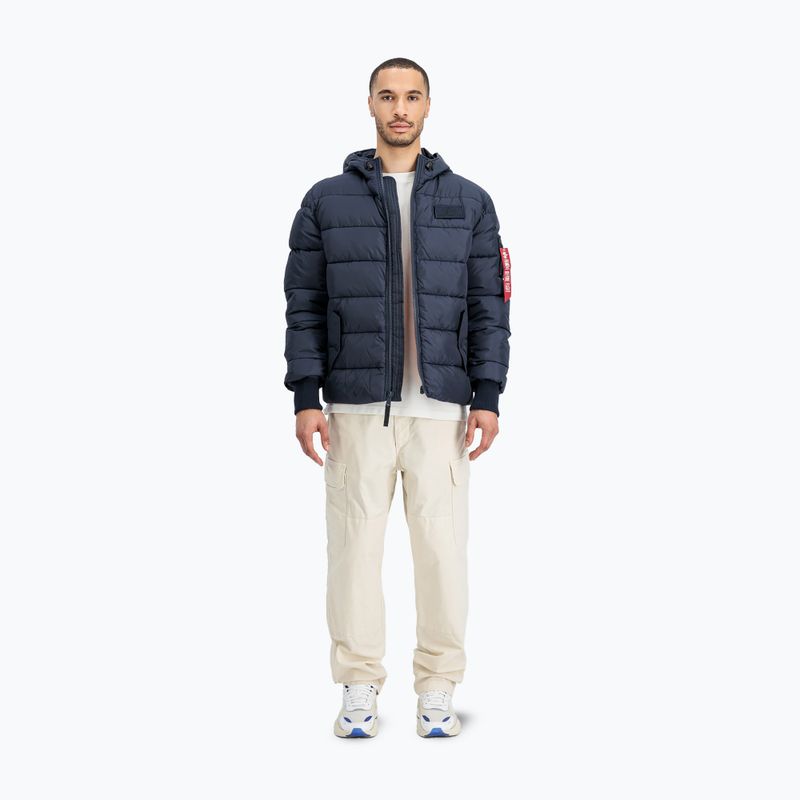 Мъжко яке с качулка Alpha Industries Puffer Faux Down rep.blue 2