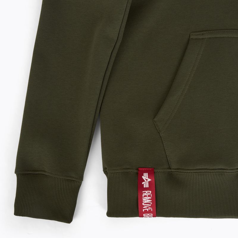 Мъжки суитшърт Alpha Industries Basic Zip SL тъмно маслинен 3