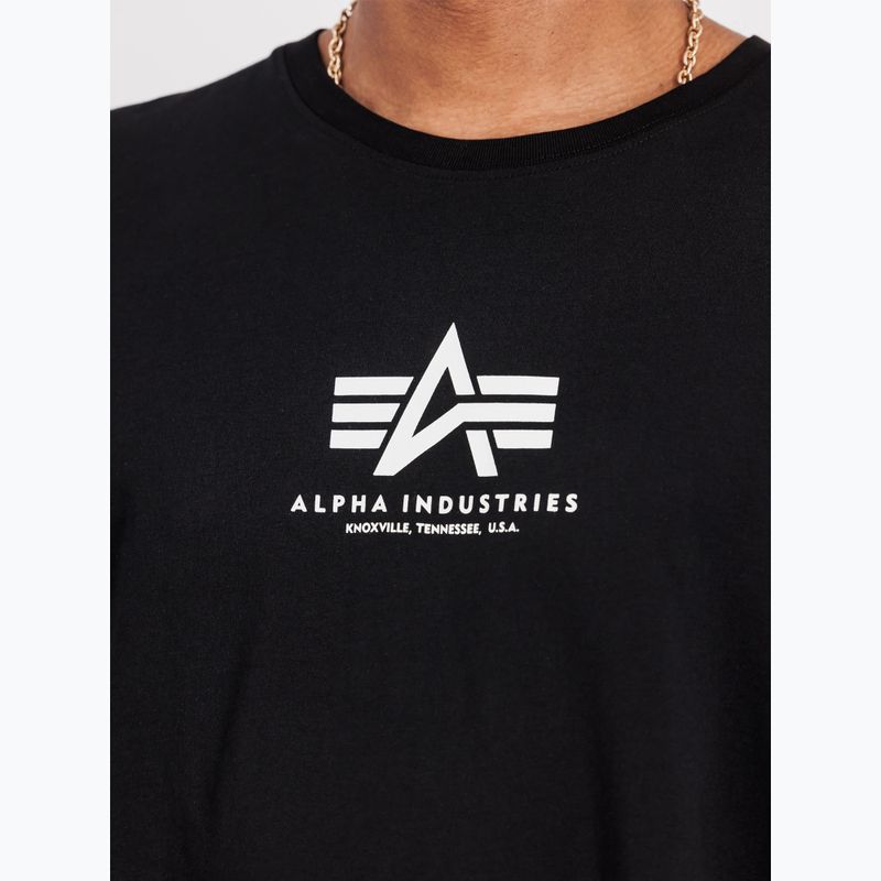Мъжка тениска Alpha Industries Basic Mid Logo черна 6