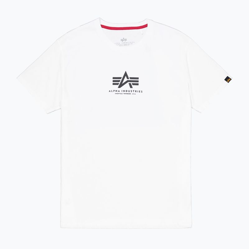 Alpha Industries мъжка тениска Basic Mid Logo бяла 7