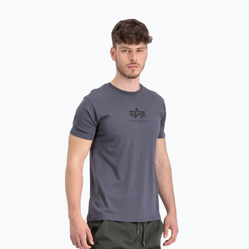 Alpha Industries мъжка тениска Basic Mid Logo greylack/black