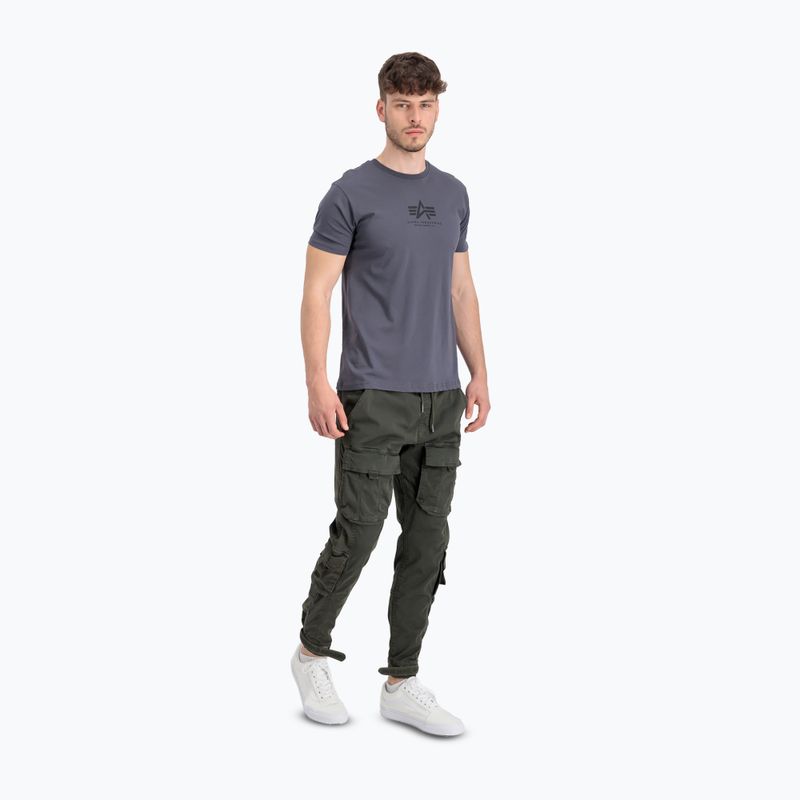 Alpha Industries мъжка тениска Basic Mid Logo greylack/black 2