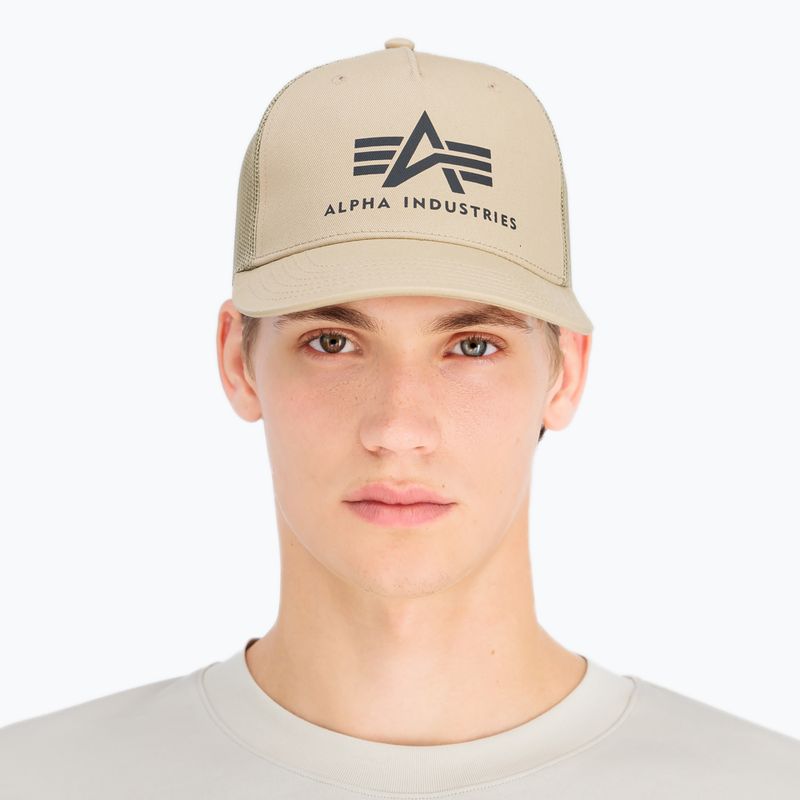 Мъжки Alpha Industries Basic Trucker sand бейзболна шапка 3