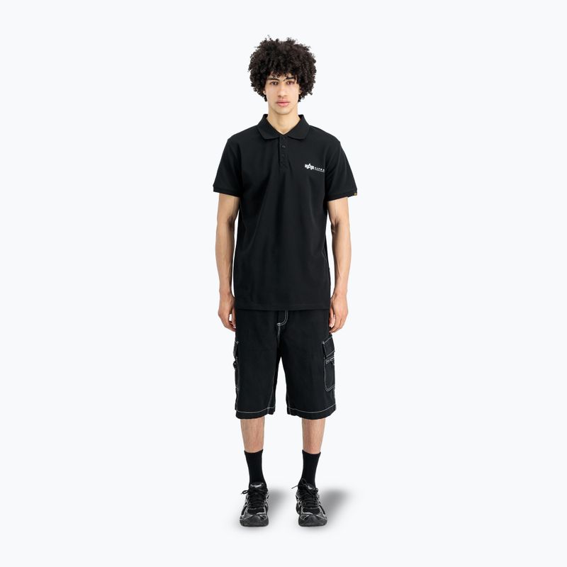 Alpha Industries Basic Polo Small Logo тениска черно 2