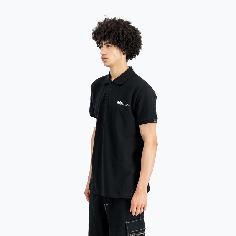 Alpha Industries Basic Polo Small Logo тениска черно 4