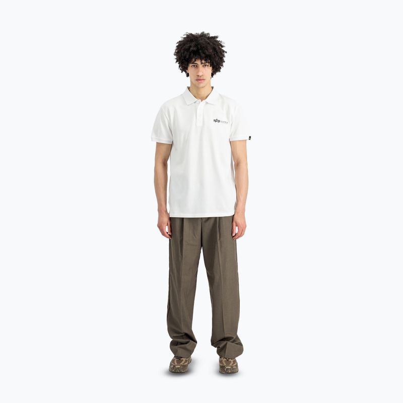 Мъжка тениска Alpha Industries Basic Polo Small Logo бяла 2