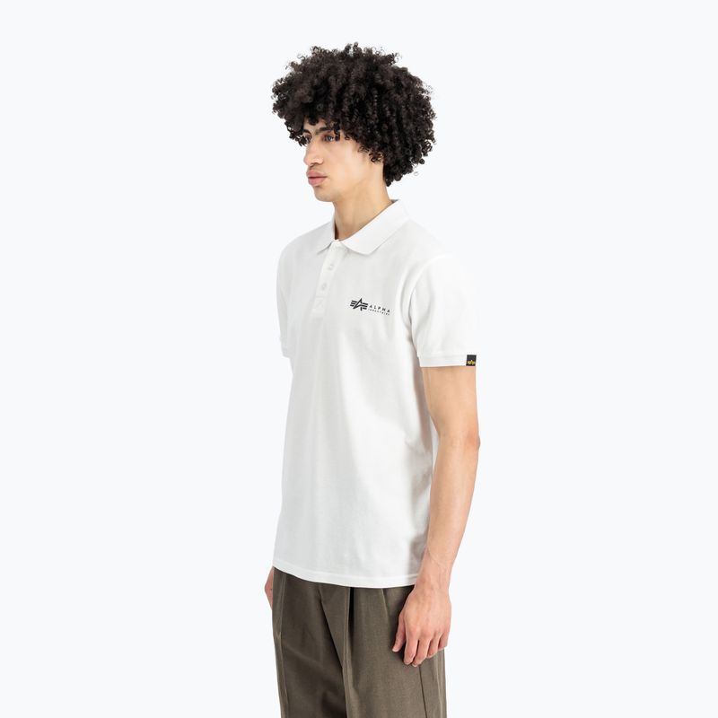 Мъжка тениска Alpha Industries Basic Polo Small Logo бяла 3