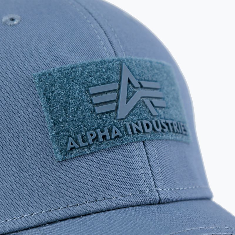 Alpha Industries мъжка бейзболна шапка VLC сиво-синя 3