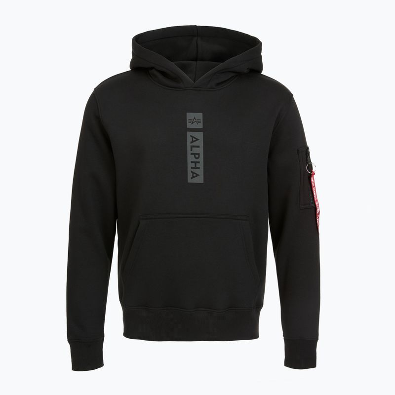 Alpha Industries Puff Print Hoodie black - мъжки 6