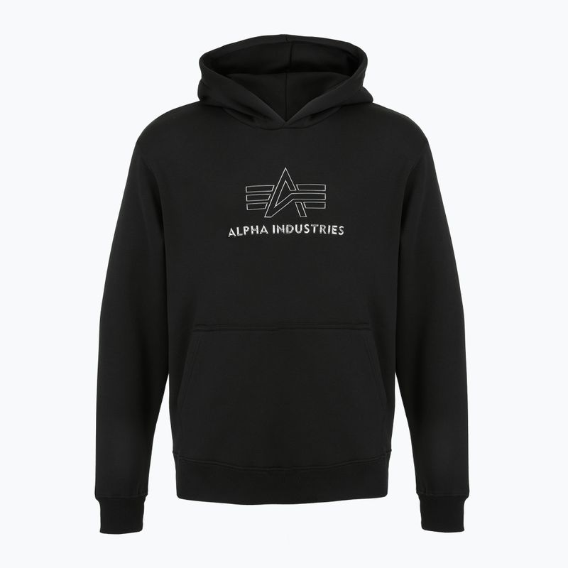 Alpha Industries Basic Hoodie TPU black/chrome за мъже 6