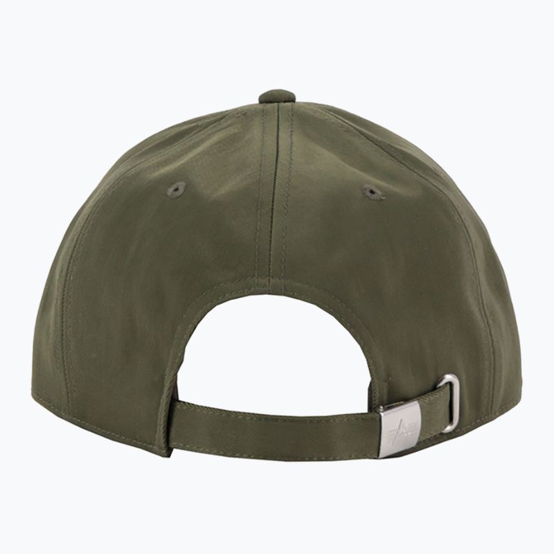 Alpha Industries Metal Label мъжка бейзболна шапка тъмно маслинова 2