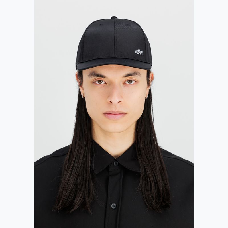 Alpha Industries Metal Label rep черна/метална бейзболна шапка 6