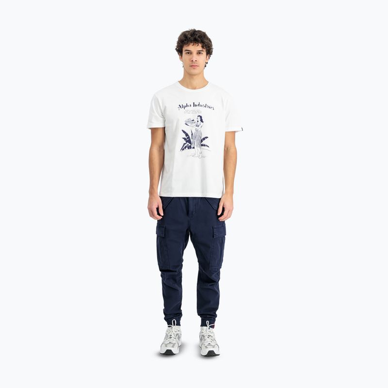 Alpha Industries мъжка тениска Hawaii white 2