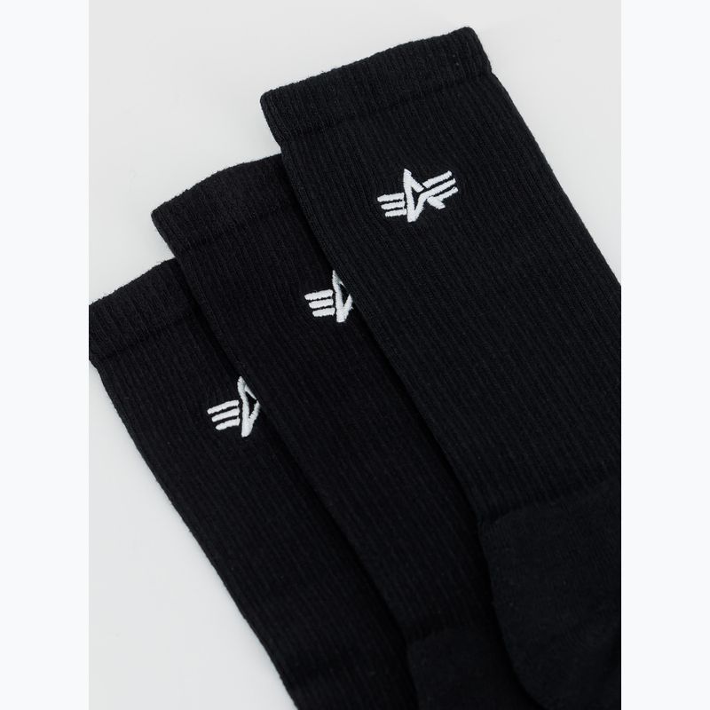 Alpha Industries мъжки чорапи Basic 3 чифта черни 3