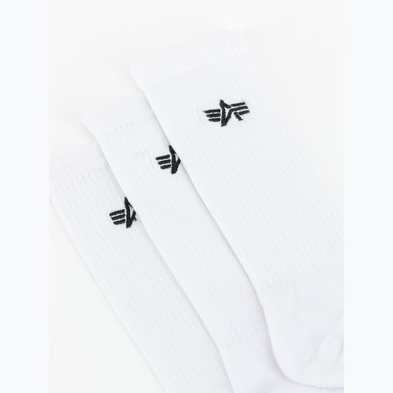 Мъжки чорапи Alpha Industries Basic 3 чифта бели 3